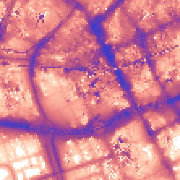 Daytime road noise heatmap for M1 5BW