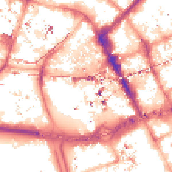 Night-time road noise heatmap for M1 5GB