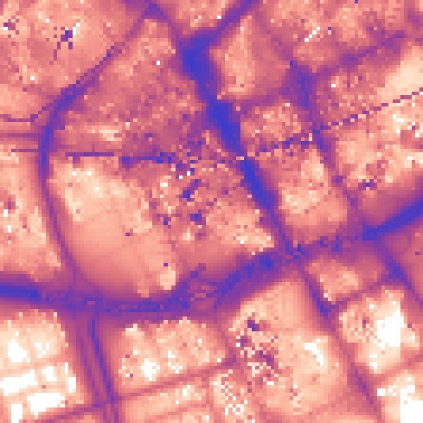 Daytime road noise heatmap for M1 5QG
