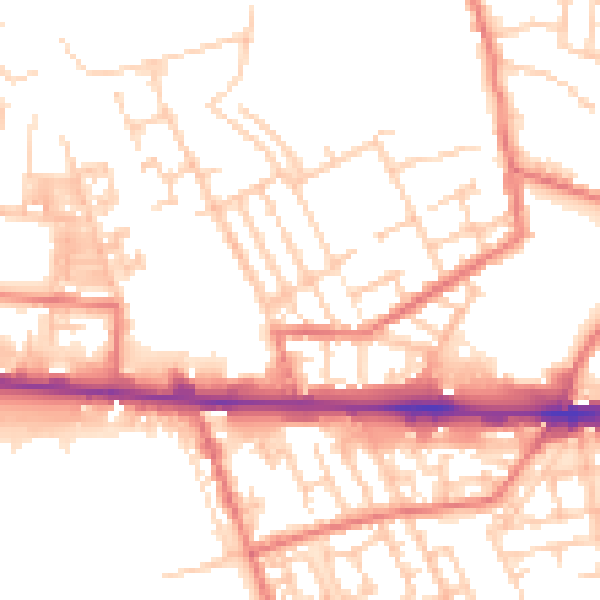 Daytime road noise heatmap for M11 1AG