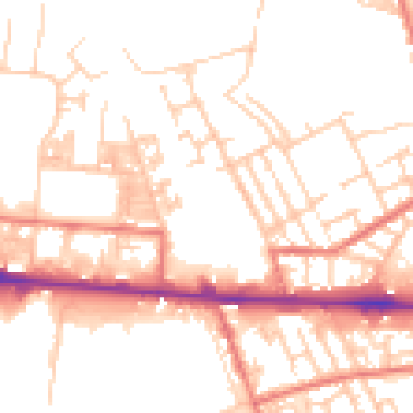 Daytime road noise heatmap for M11 1DB