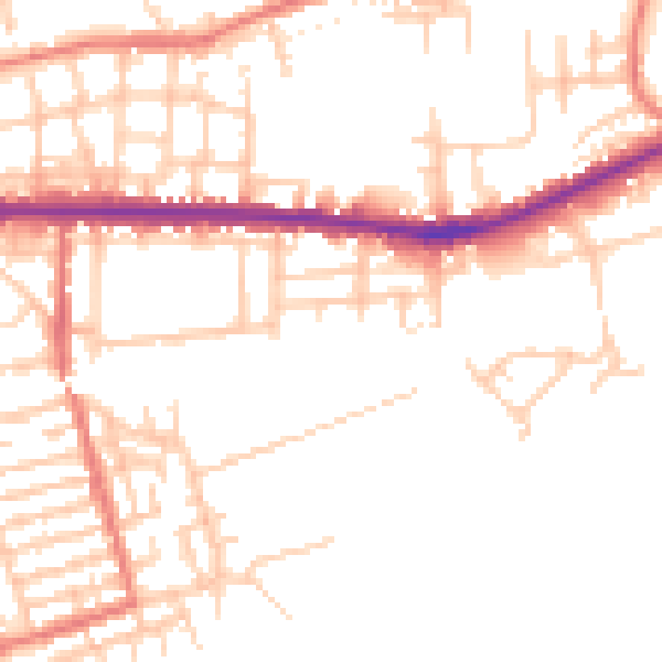 Daytime road noise heatmap for M11 1GU