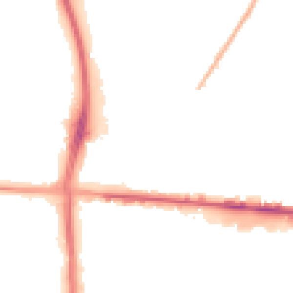 Night-time road noise heatmap for M11 2AT