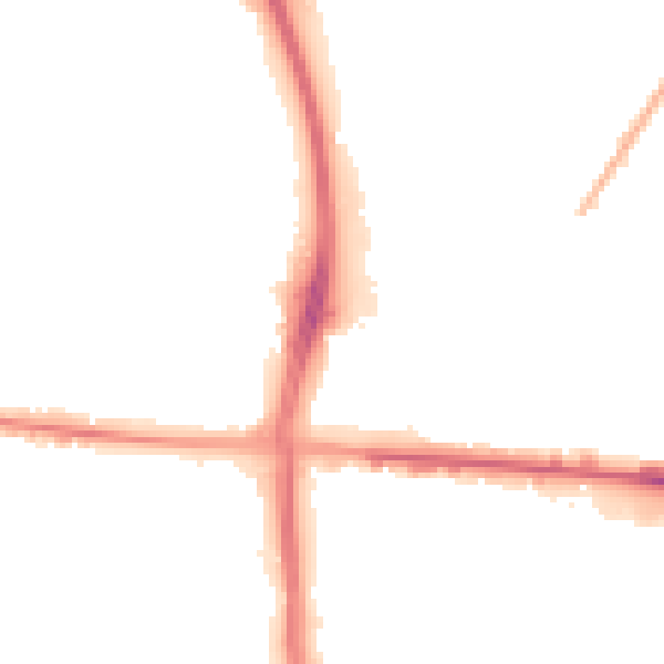 Night-time road noise heatmap for M11 2BD