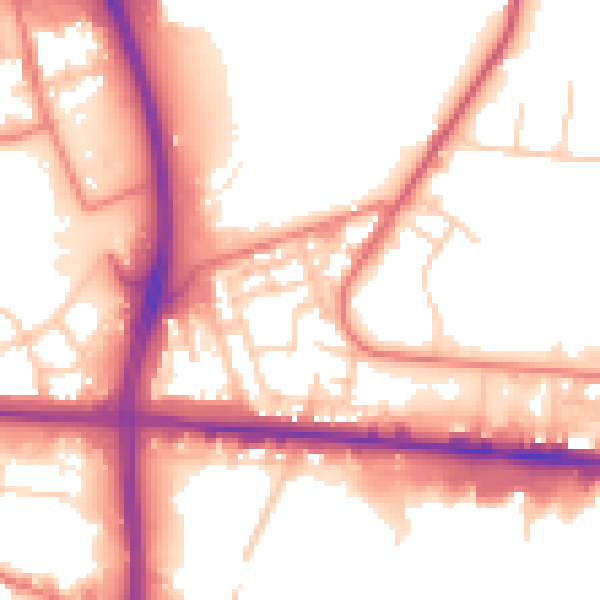 Daytime road noise heatmap for M11 2BU