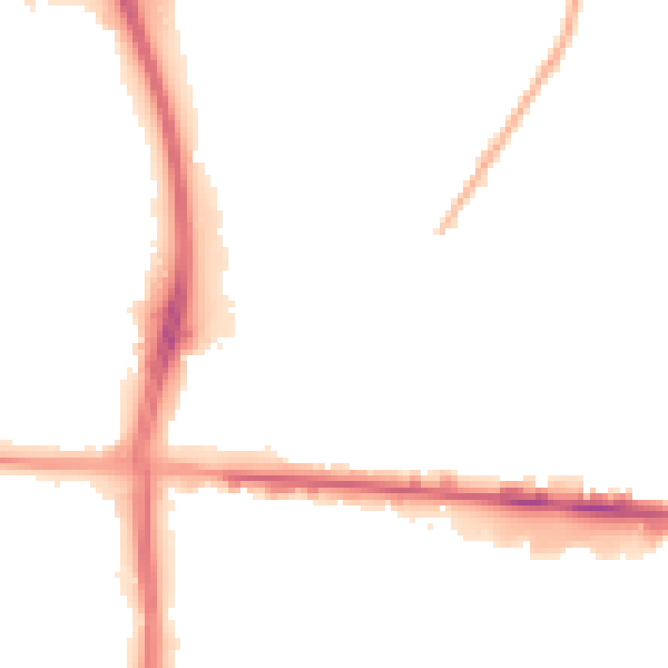 Night-time road noise heatmap for M11 2BU