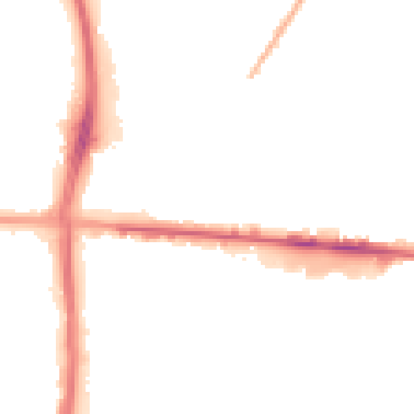Night-time road noise heatmap for M11 2EQ