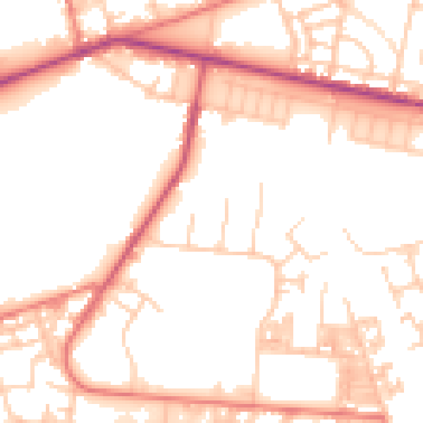 Daytime road noise heatmap for M11 2GP