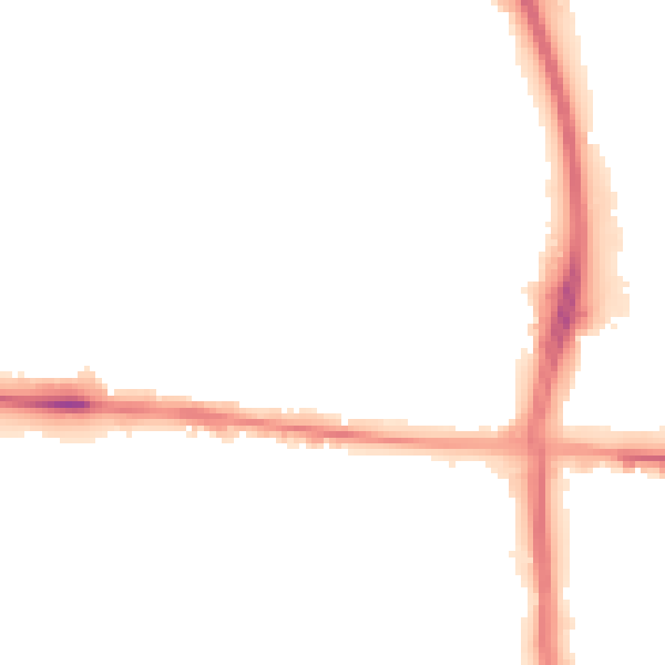 Night-time road noise heatmap for M11 3BQ