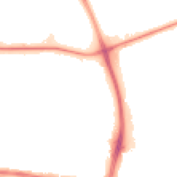 Night-time road noise heatmap for M11 3DJ