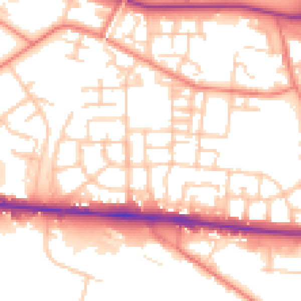 Daytime road noise heatmap for M11 3DN