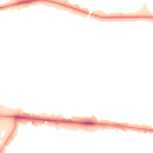 Night-time road noise heatmap for M11 3NE