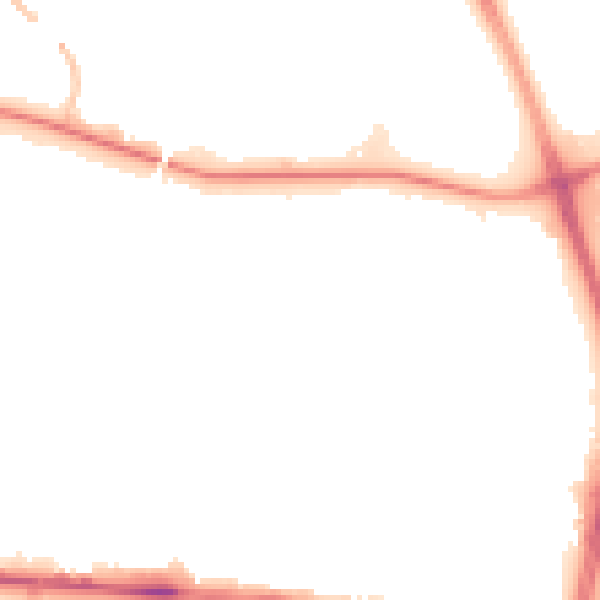 Night-time road noise heatmap for M11 3QA