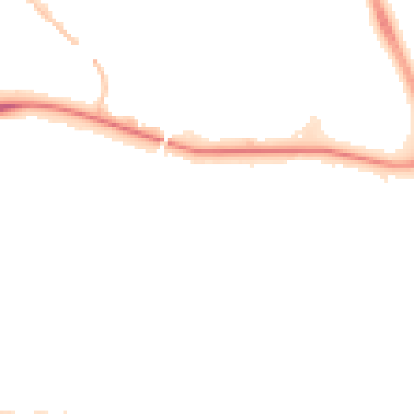 Night-time road noise heatmap for M11 3QG