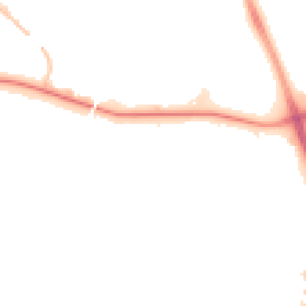 Night-time road noise heatmap for M11 3QL