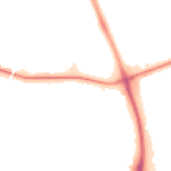 Night-time road noise heatmap for M11 3UJ