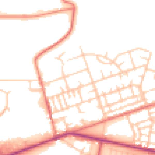 Daytime road noise heatmap for M11 4FP