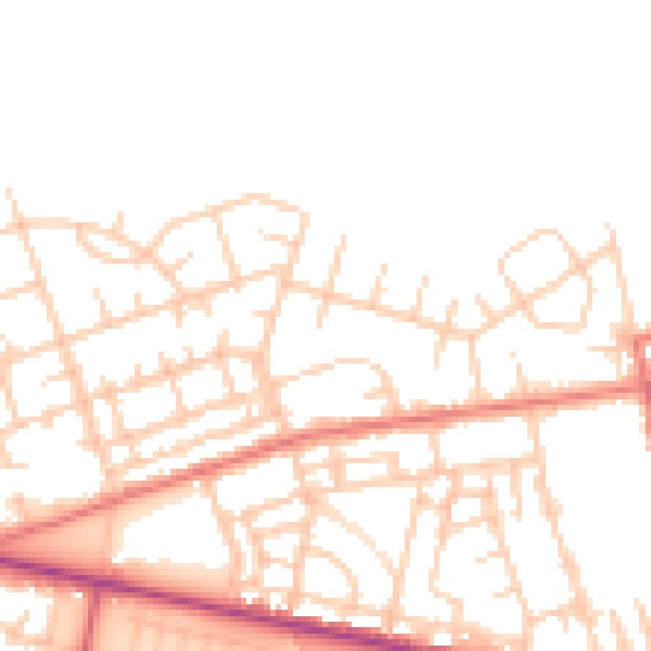 Daytime road noise heatmap for M11 4LT