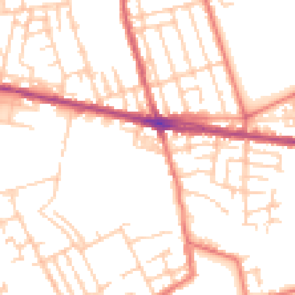 Daytime road noise heatmap for M11 4PH