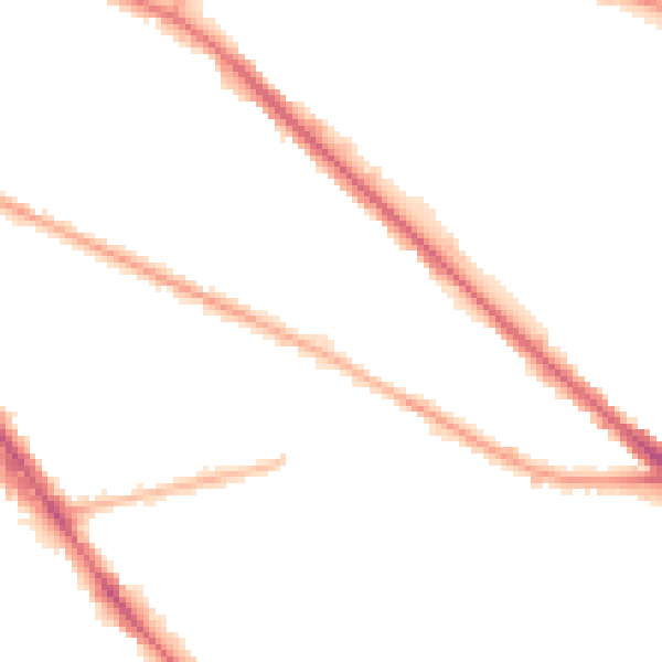Night-time road noise heatmap for M13 0BS