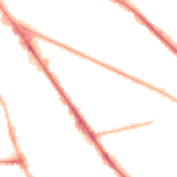 Night-time road noise heatmap for M13 0DX