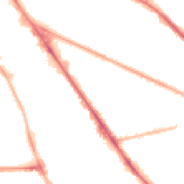 Night-time road noise heatmap for M13 0EG