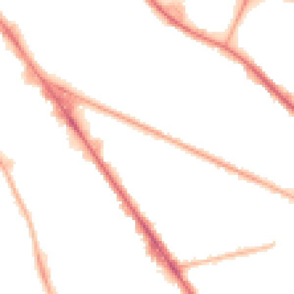 Night-time road noise heatmap for M13 0EU