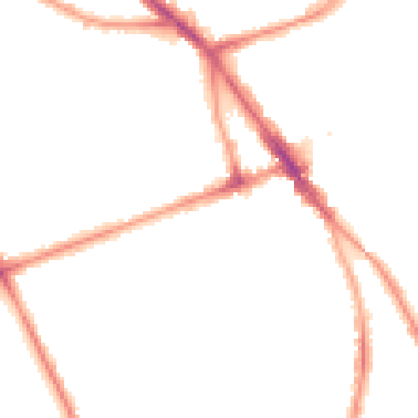 Night-time road noise heatmap for M13 0NG