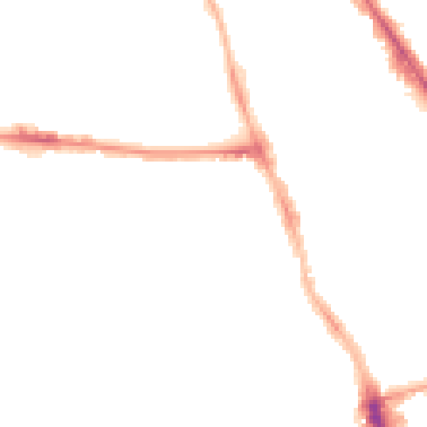 Night-time road noise heatmap for M14 4AN
