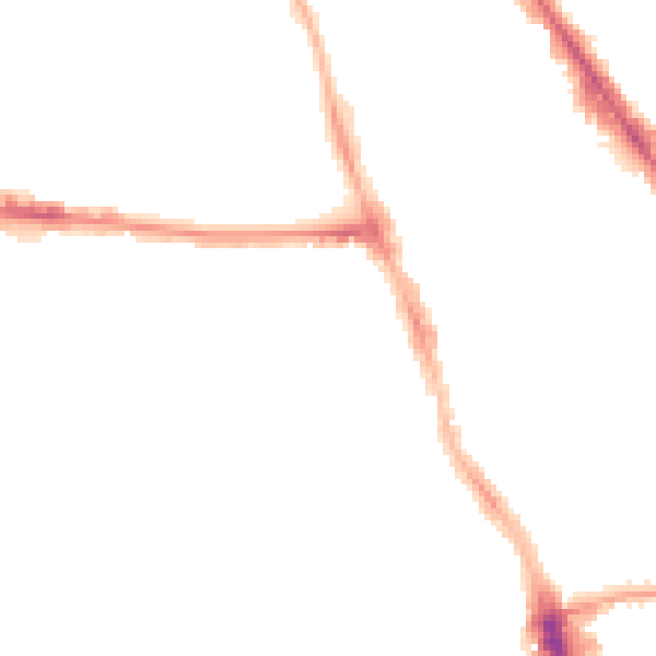 Night-time road noise heatmap for M14 4AP