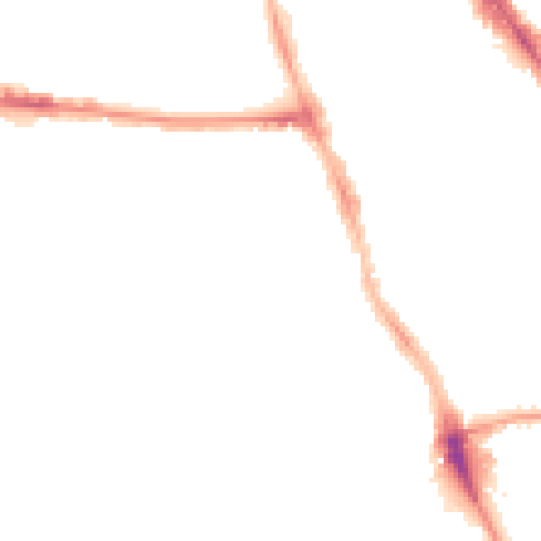 Night-time road noise heatmap for M14 4AS