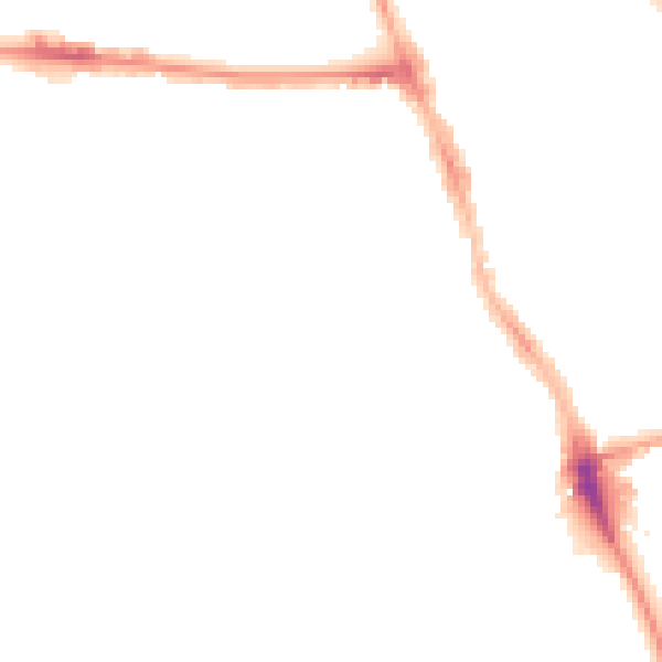Night-time road noise heatmap for M14 4AT
