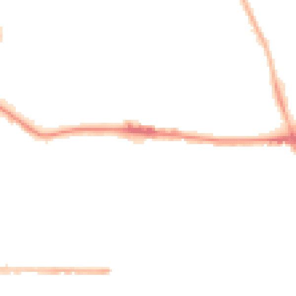 Night-time road noise heatmap for M14 4AY