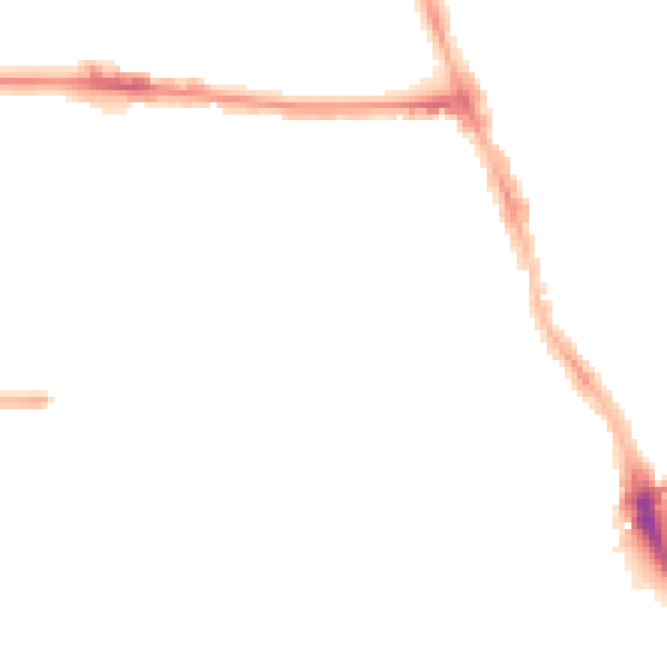 Night-time road noise heatmap for M14 4BA