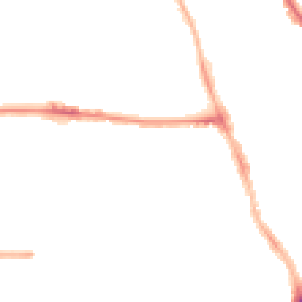 Night-time road noise heatmap for M14 4DA