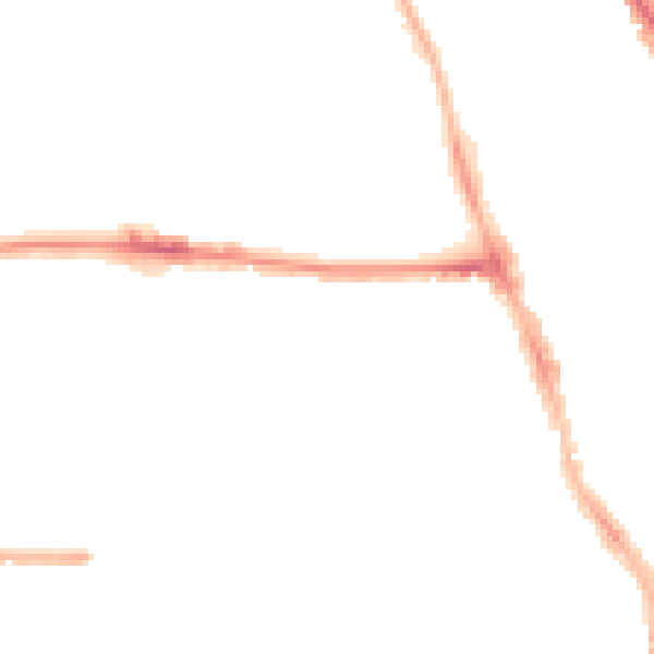 Night-time road noise heatmap for M14 4DB