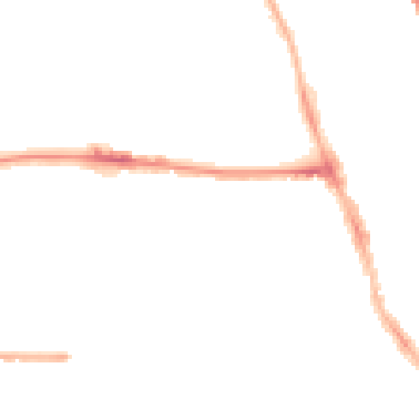 Night-time road noise heatmap for M14 4DD