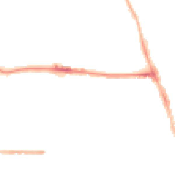 Night-time road noise heatmap for M14 4DF