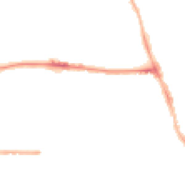 Night-time road noise heatmap for M14 4DG