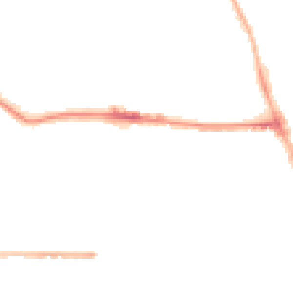 Night-time road noise heatmap for M14 4DL