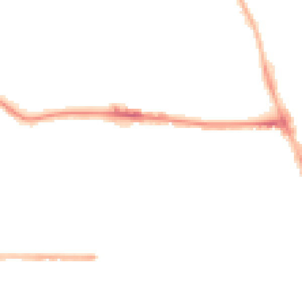 Night-time road noise heatmap for M14 4DP