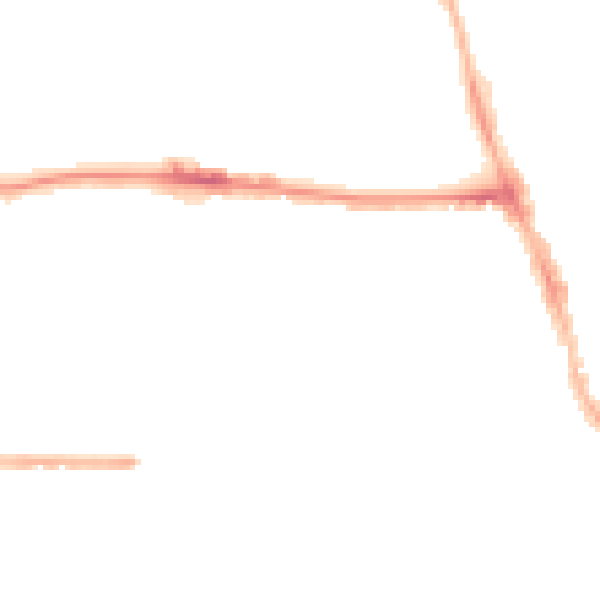 Night-time road noise heatmap for M14 4DS
