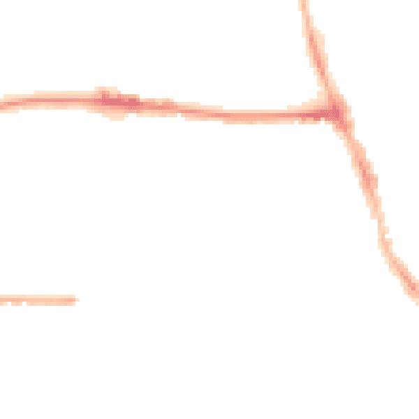 Night-time road noise heatmap for M14 4DU