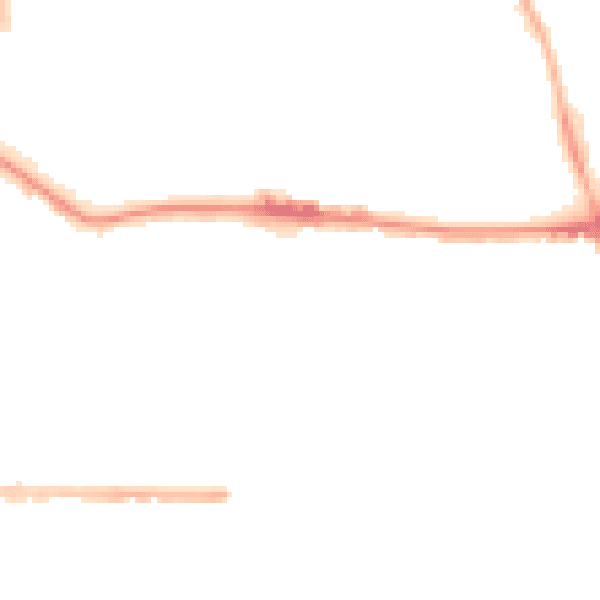 Night-time road noise heatmap for M14 4DW