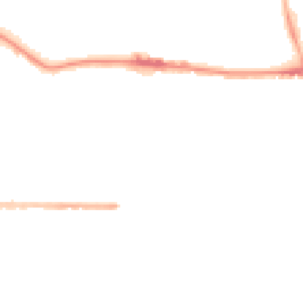 Night-time road noise heatmap for M14 4EJ