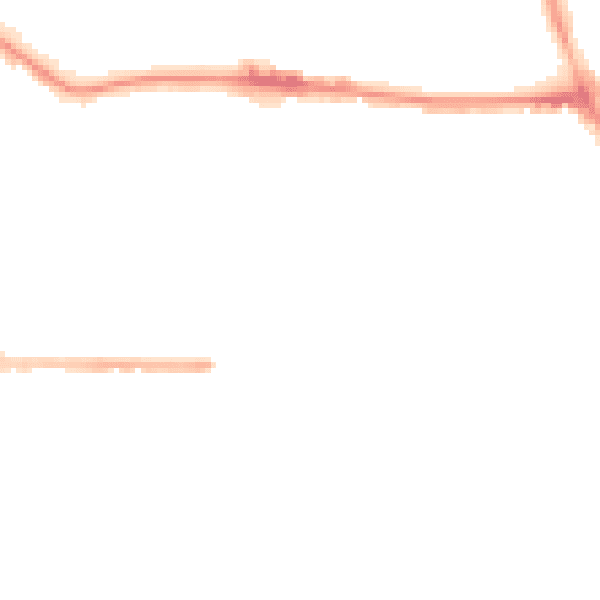 Night-time road noise heatmap for M14 4ES