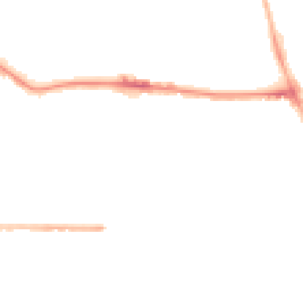 Night-time road noise heatmap for M14 4FU