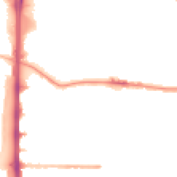 Night-time road noise heatmap for M14 4LJ