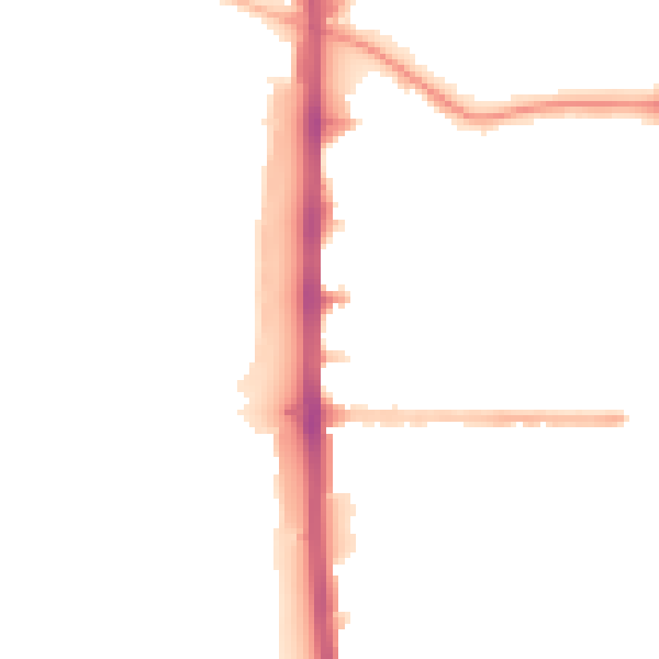 Night-time road noise heatmap for M14 4RE