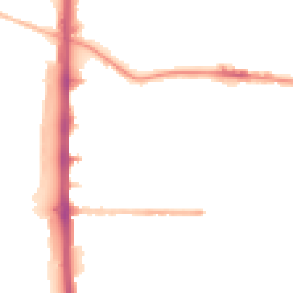 Night-time road noise heatmap for M14 4UB